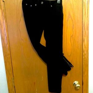 INC International Concepts black ponte pants size 0 zipper ankles